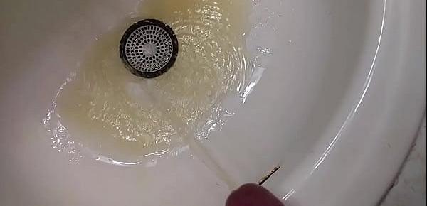 Pissing in the bathroom sink